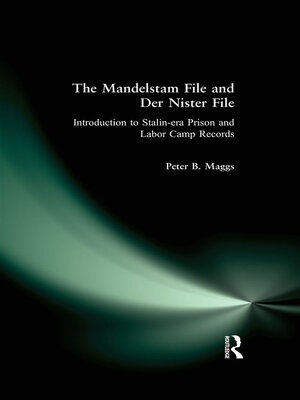 cover image of The Mandelstam File and Der Nister File